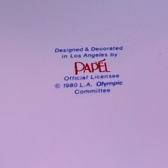Commemorative 1984 Olympic Games of XXIIIrd Olympiad Los Angeles CA Papel Dish - Picture 5 of 6